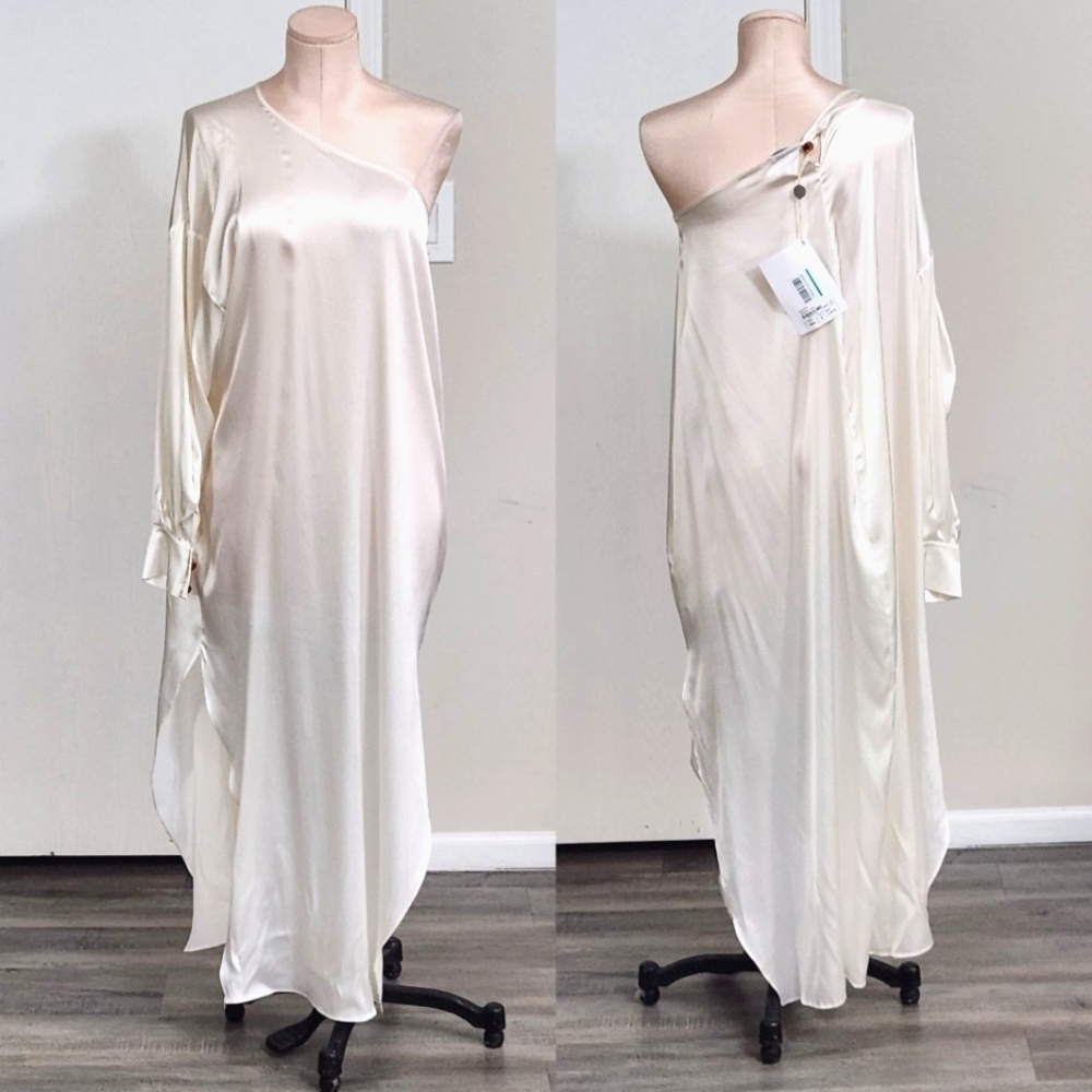 Nackiye One Shoulder Silky Dress — image 2 of 8
